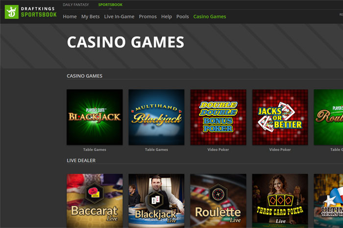 Draftkings NJ Casino games