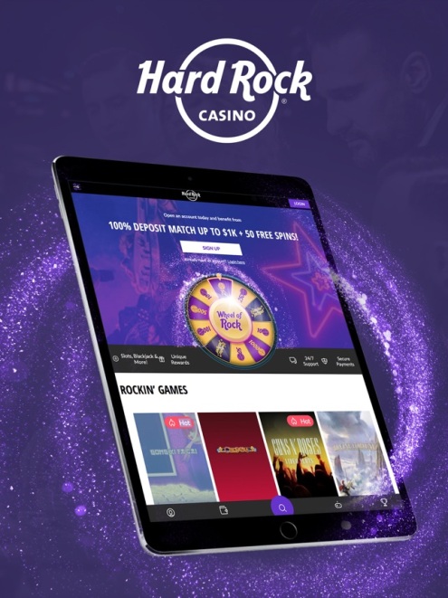 Hard Rock Casino online tablet