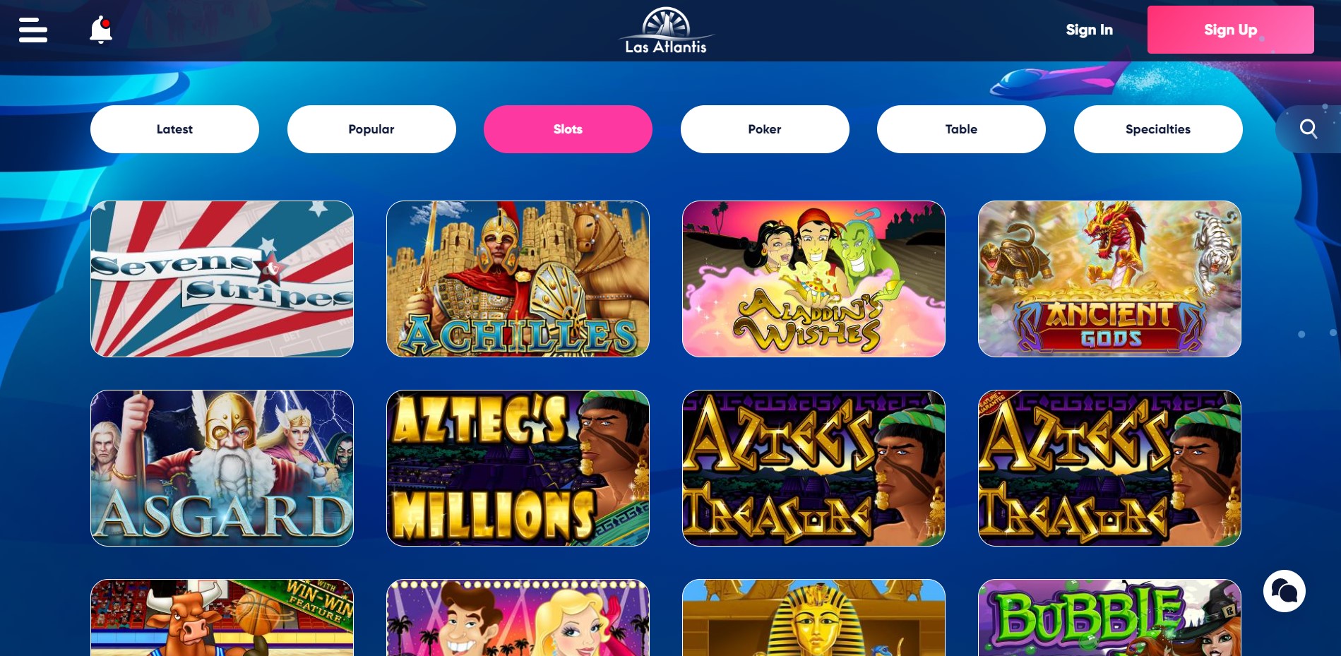 Las Atlantis Casino - Online Slots
